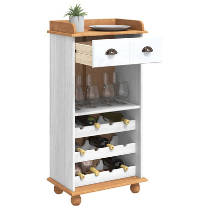 Weinschrank Weiß 57 x 37 x 114 cm Massivholz Kiefer