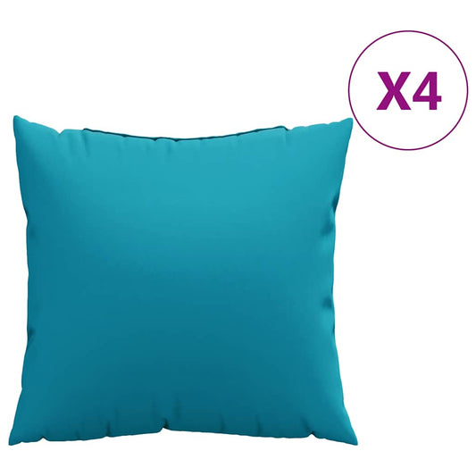 Sofakissen 4 Stk. Blau 40x40 cm Stoff