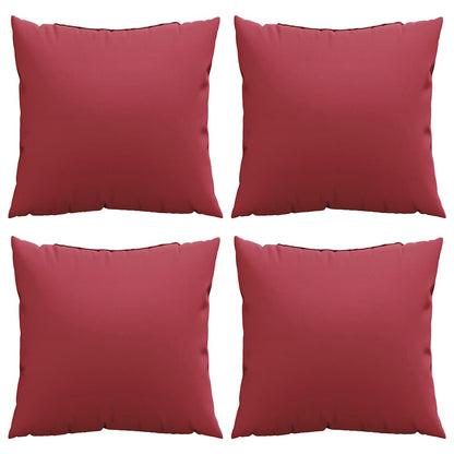 Sofakissen 4 Stk. Weinrot 40x40 cm Stoff