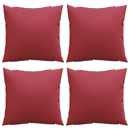 Sofakissen 4 Stk. Weinrot 50x50 cm Stoff