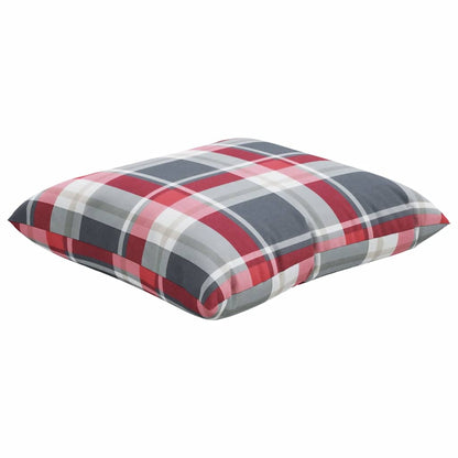 Sofakissen 4 Stk. Rot Karomuster 50x50 cm Stoff