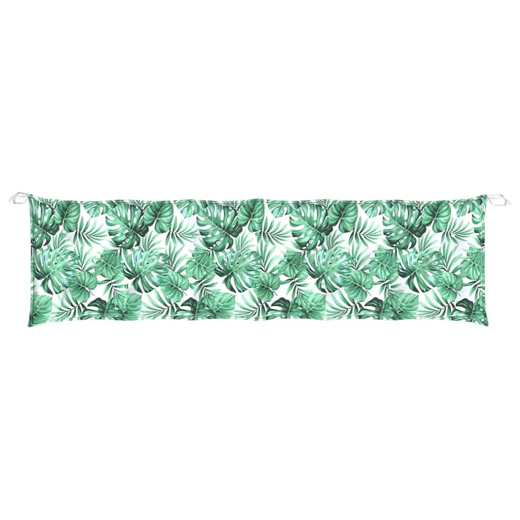 Gartenbank-Auflage Blattmuster 200x50x7 cm Oxford-Gewebe