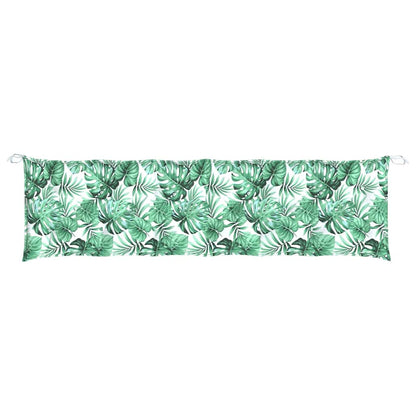 Gartenbank-Auflage Blattmuster 200x50x7 cm Oxford-Gewebe