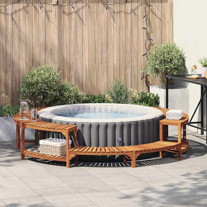 Whirlpool-Umrandung Braun Ø275 cm Akazie Massivholz