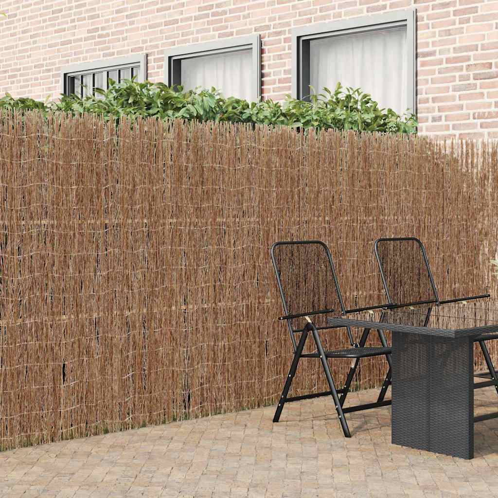 Reisigmattenzaun Braun 400 x 180 cm Bast