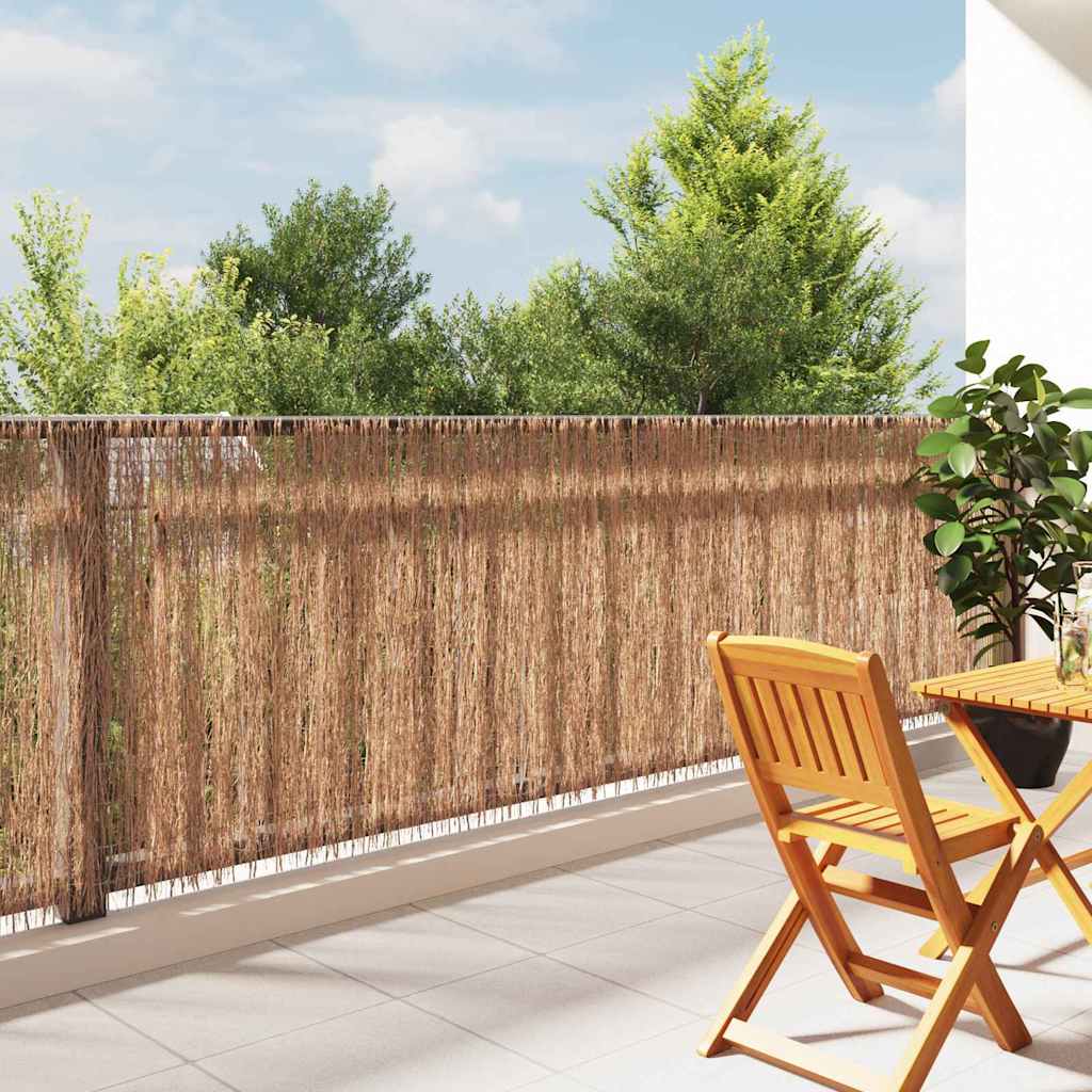 Reisigmattenzaun Braun 600 x 125 cm Bast