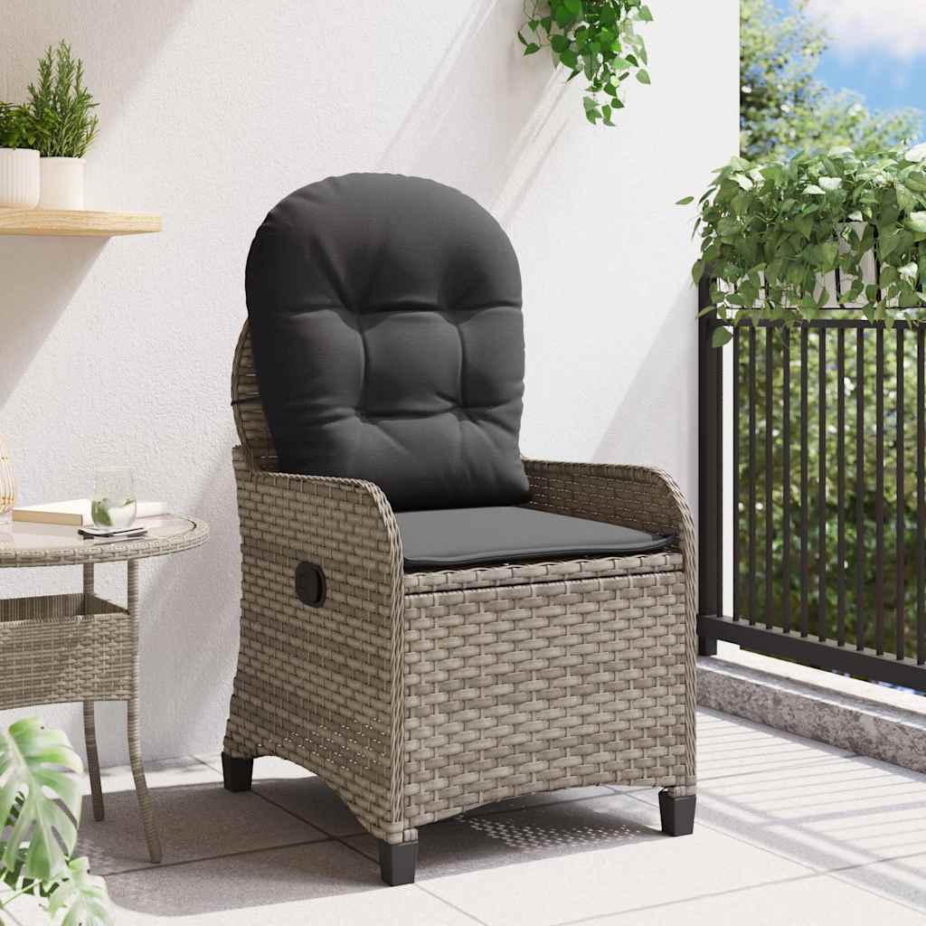 Relaxsessel Grau 56 x 66 x 95cm Poly-Rattan