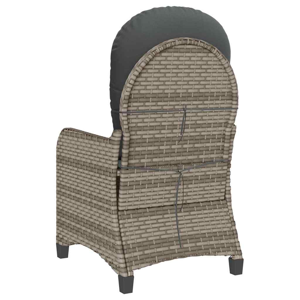 Relaxsessel Grau 56 x 66 x 95cm Poly-Rattan