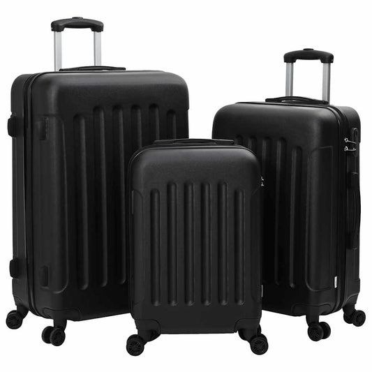 Koffer Set 3 pcs Schwarz 50 x 31 x 78 cm ABS Plastik, Stahl
