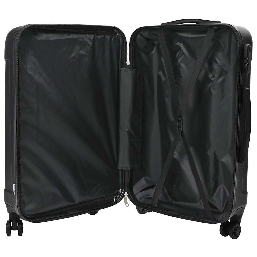 Koffer Set 3 pcs Schwarz 50 x 31 x 78 cm ABS Plastik, Stahl