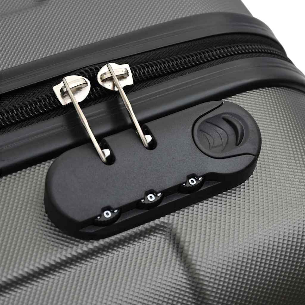 Koffer Set 3 pcs Dunkelgrau 50 x 31 x 78 cm ABS Plastik, Stahl