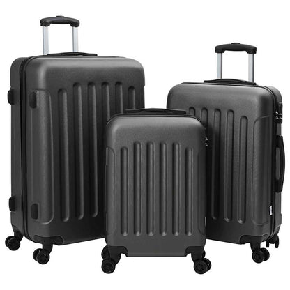 Koffer Set 3 pcs Dunkelgrau 50 x 31 x 78 cm ABS Plastik, Stahl