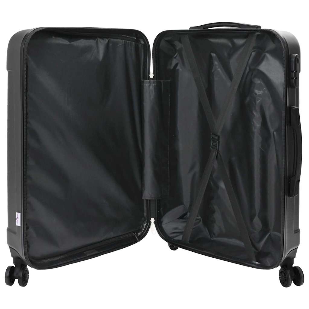 Koffer Set 3 pcs Dunkelgrau 50 x 31 x 78 cm ABS Plastik, Stahl