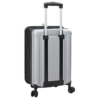 Koffer mit Schloss Silber 34 x 23 x 55,5 cm ABS Kunststoff