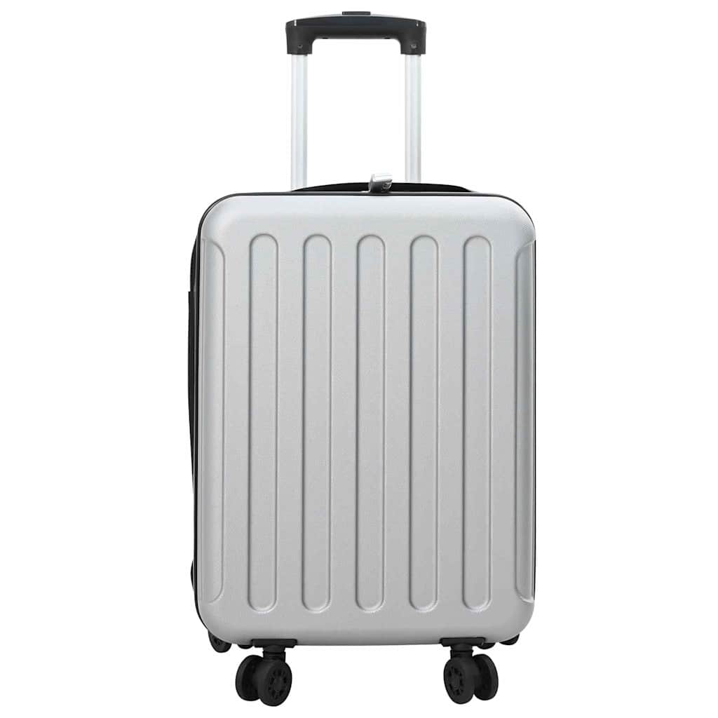 Koffer mit Schloss Silber 34 x 23 x 55,5 cm ABS Kunststoff