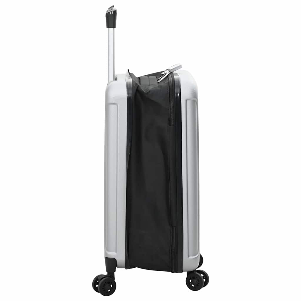 Koffer mit Schloss Silber 34 x 23 x 55,5 cm ABS Kunststoff