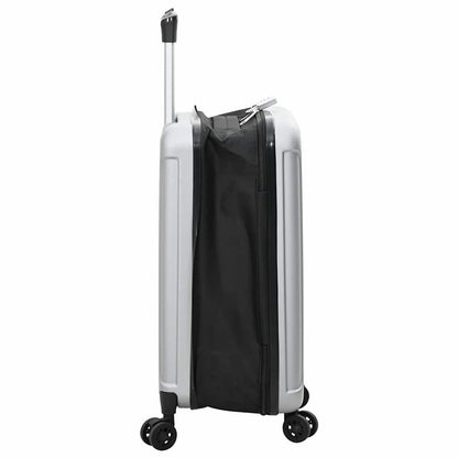 Koffer mit Schloss Silber 34 x 23 x 55,5 cm ABS Kunststoff