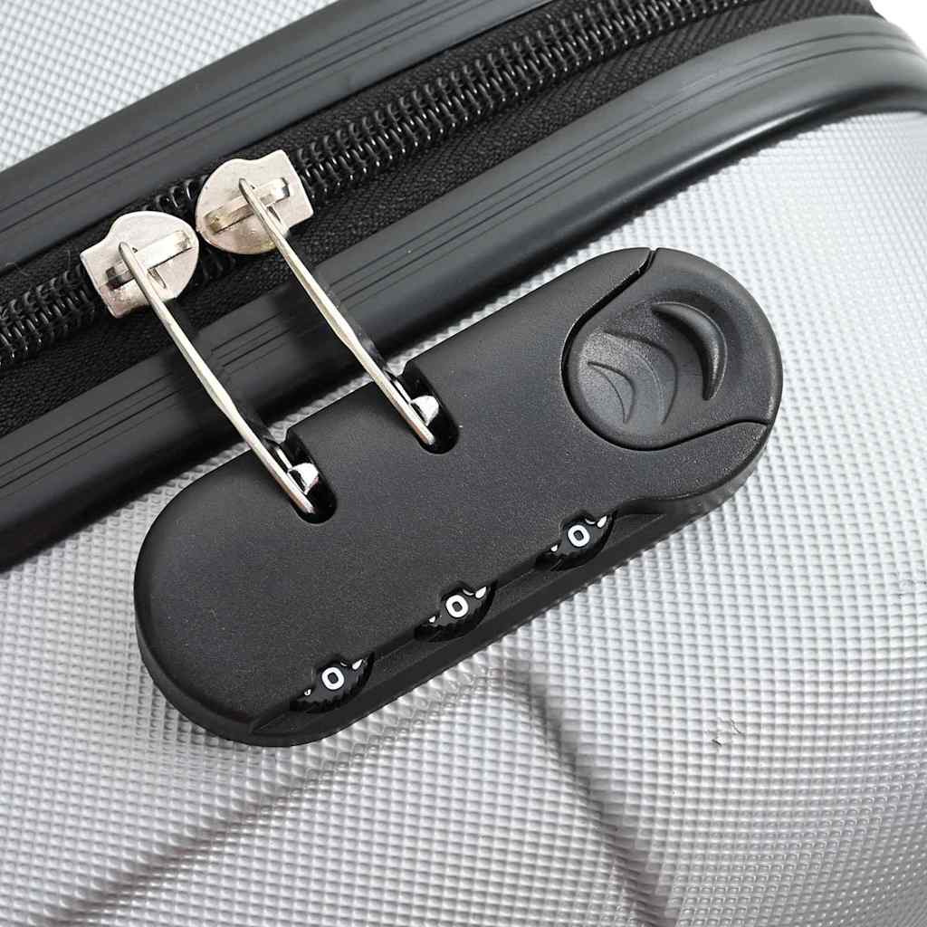 Koffer Set 3 pcs Silber 50 x 31 x 78 cm ABS Plastik, Stahl