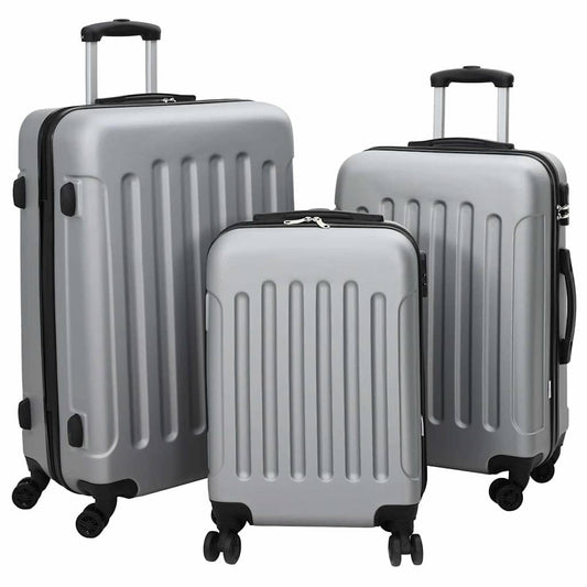 Koffer Set 3 pcs Silber 50 x 31 x 78 cm ABS Plastik, Stahl