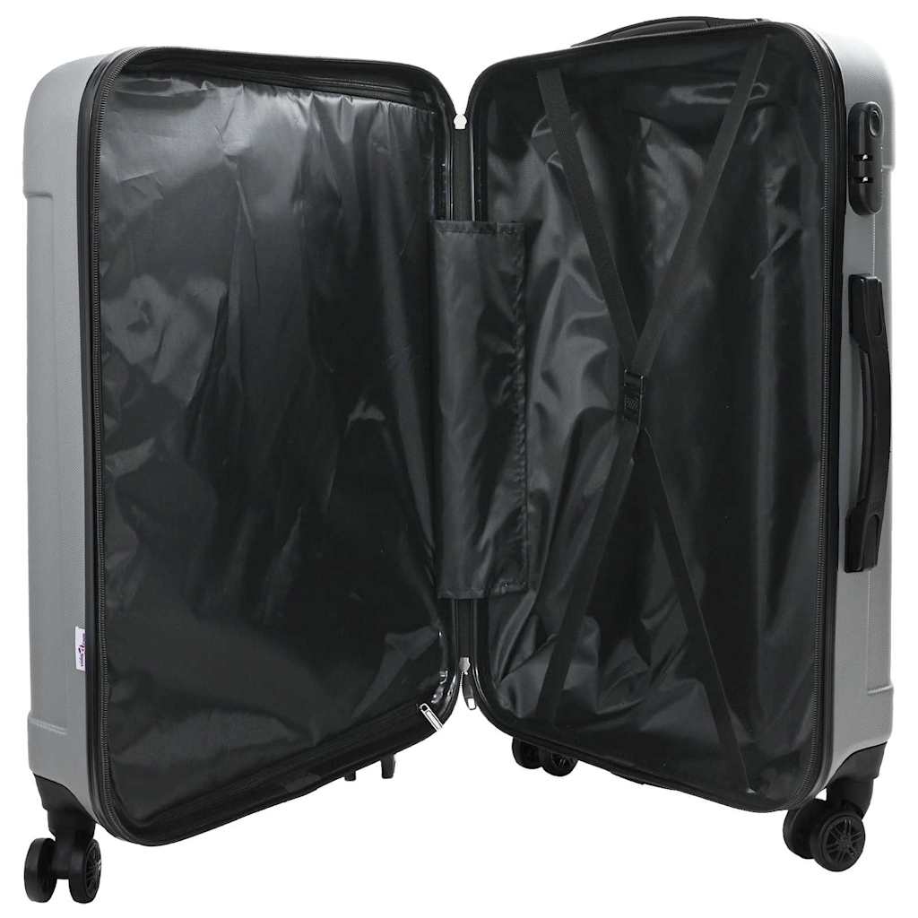 Koffer Set 3 pcs Silber 50 x 31 x 78 cm ABS Plastik, Stahl
