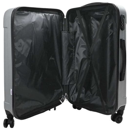 Koffer Set 3 pcs Silber 50 x 31 x 78 cm ABS Plastik, Stahl