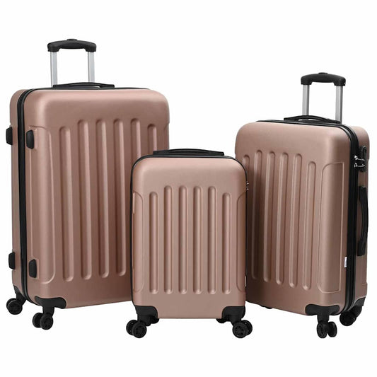 Koffer Set 3 pcs Rotgolden 50 x 31 x 78 cm ABS Plastik, Stahl