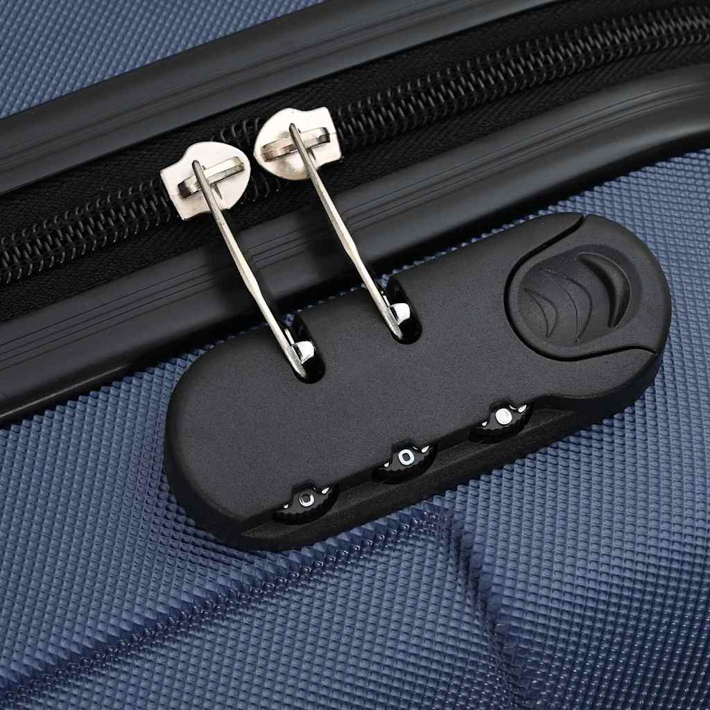 Koffer Set 3 pcs Dunkelblau 50 x 31 x 78 cm ABS Plastik, Stahl