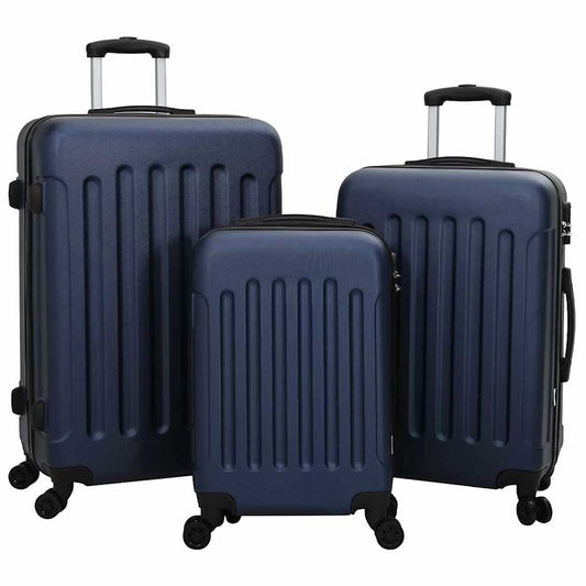 Koffer Set 3 pcs Dunkelblau 50 x 31 x 78 cm ABS Plastik, Stahl
