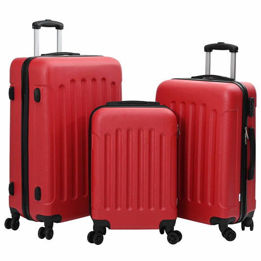 Koffer Set 3 pcs Rot 50 x 31 x 78 cm ABS Plastik, Stahl