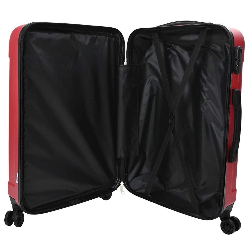 Koffer Set 3 pcs Rot 50 x 31 x 78 cm ABS Plastik, Stahl