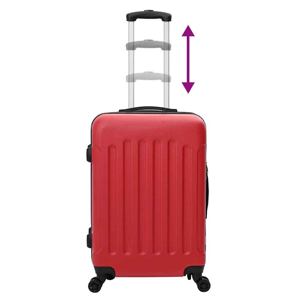 Koffer Set 3 pcs Rot 50 x 31 x 78 cm ABS Plastik, Stahl