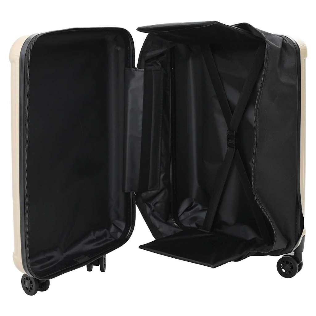 Koffer mit Schloss Champagner 34 x 23 x 55,5 cm ABS Kunststoff