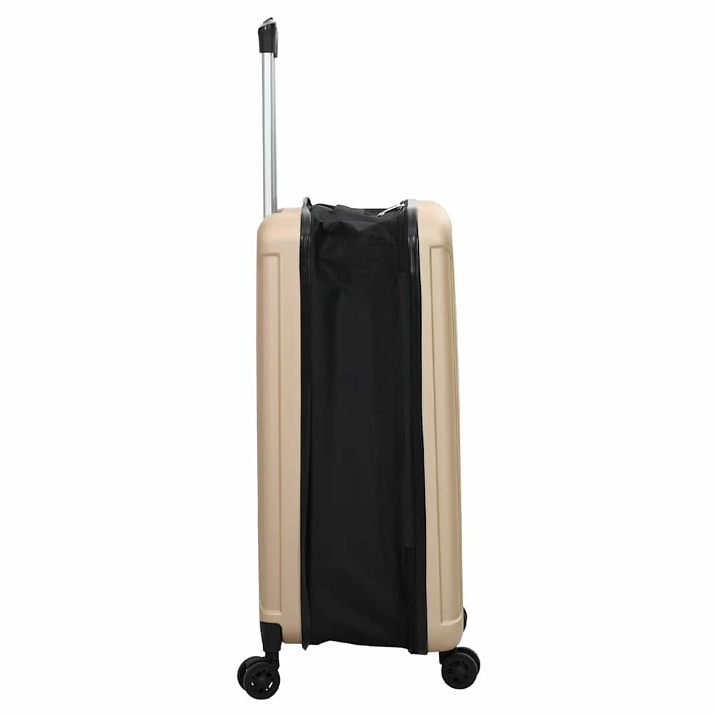 Koffer mit Schloss Champagner 50 x 30 x 76 cm ABS Kunststoff