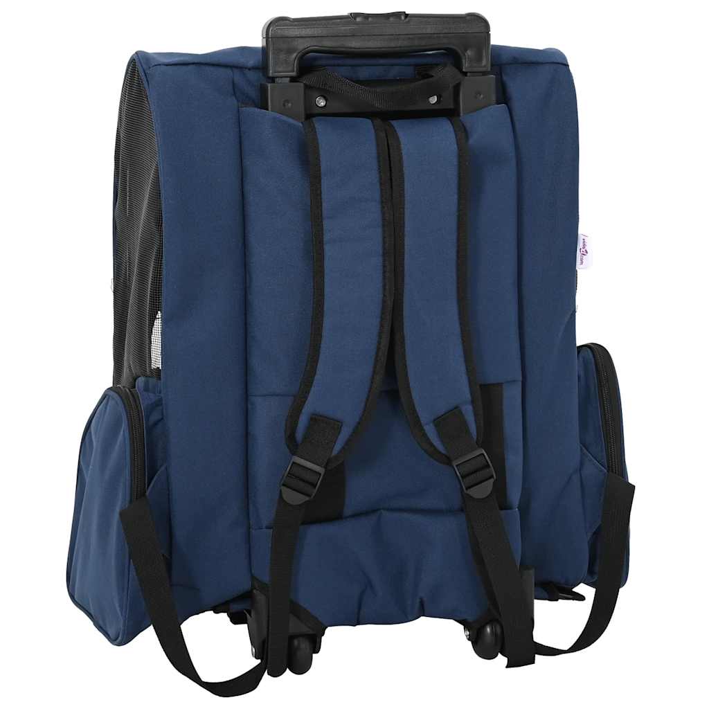 Trolley für Haustiere 3-in-1 Blau 48x32x(57-106) cm cm Oxford-Gewebe
