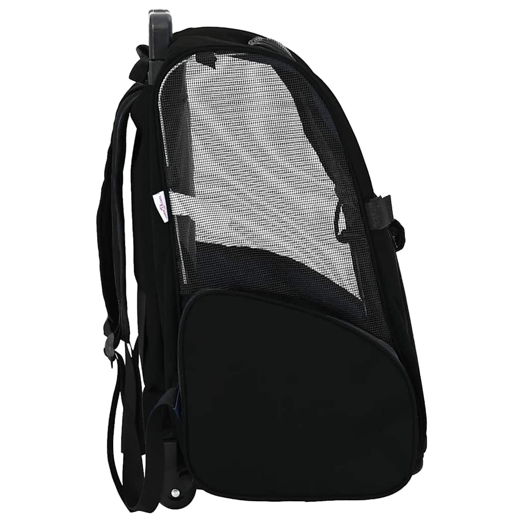Trolley für Haustiere 3-in-1 Schwarz 48x32x(57-106) cm cm Oxford-Gewebe