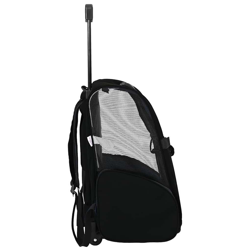 Trolley für Haustiere 3-in-1 Schwarz 48x32x(57-106) cm cm Oxford-Gewebe