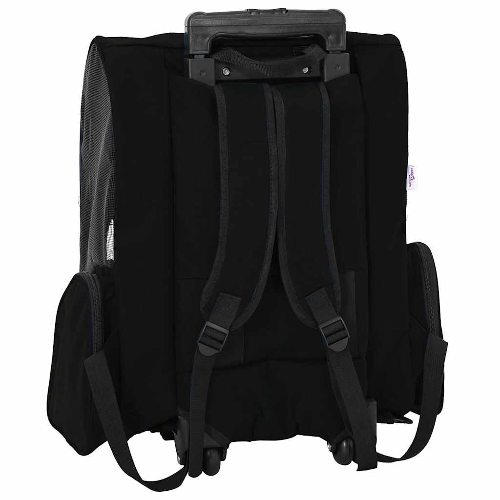 Trolley für Haustiere 3-in-1 Schwarz 48x32x(57-106) cm cm Oxford-Gewebe