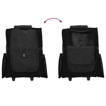 Trolley für Haustiere 3-in-1 Schwarz 48x32x(57-106) cm cm Oxford-Gewebe