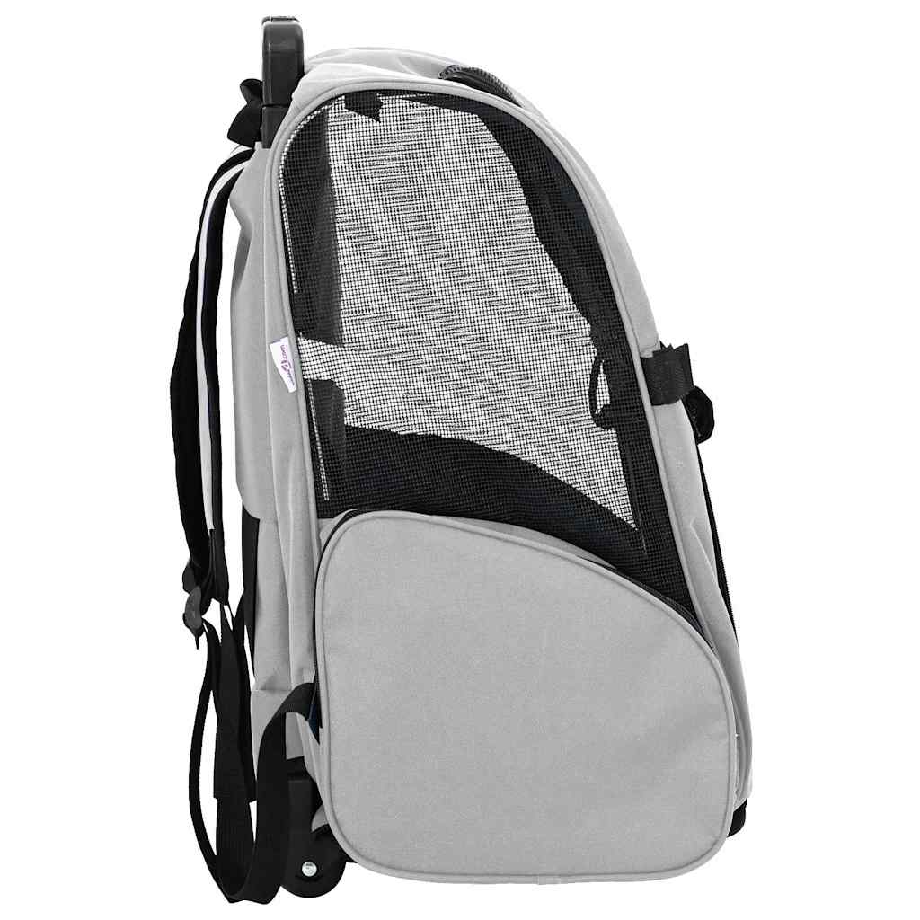 Trolley für Haustiere 3-in-1 Grau 48x32x(57-106) cm cm Oxford-Gewebe