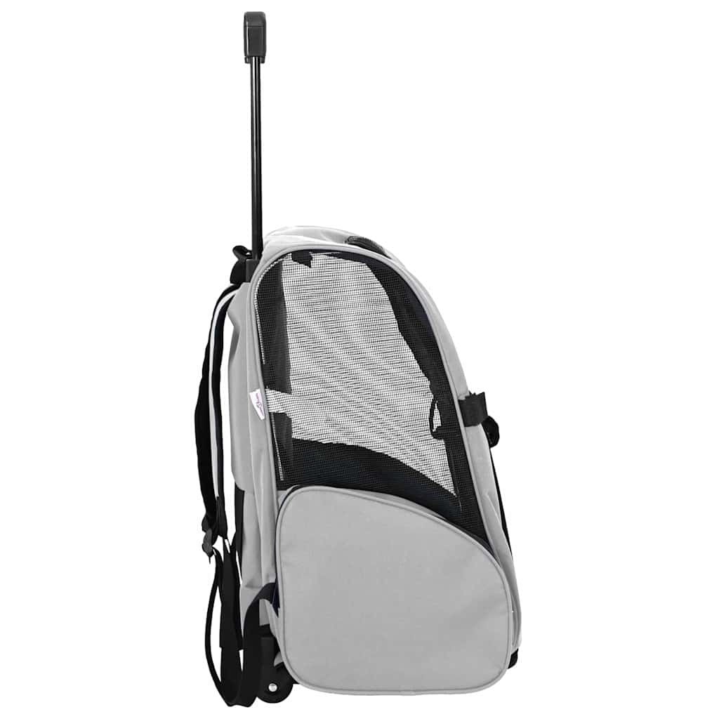 Trolley für Haustiere 3-in-1 Grau 48x32x(57-106) cm cm Oxford-Gewebe