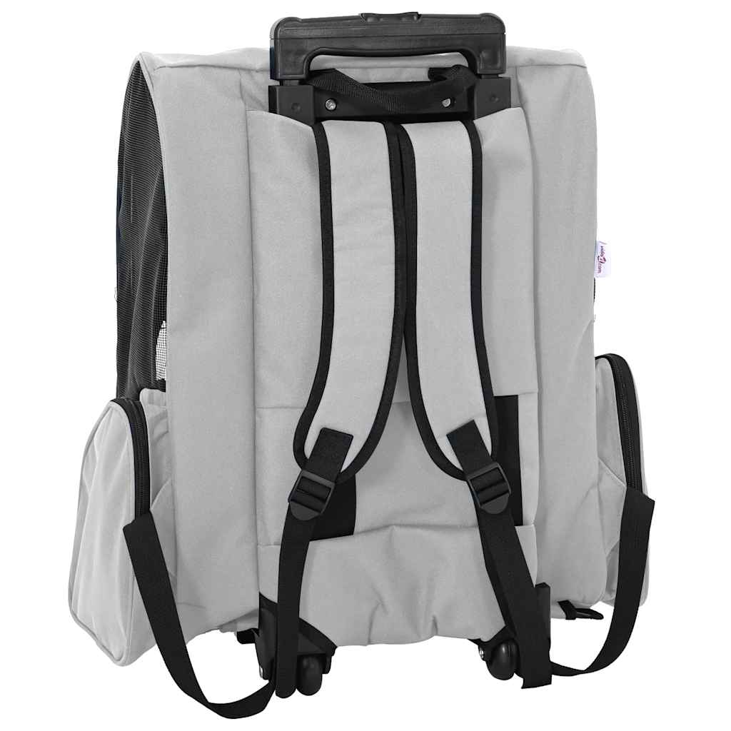 Trolley für Haustiere 3-in-1 Grau 48x32x(57-106) cm cm Oxford-Gewebe