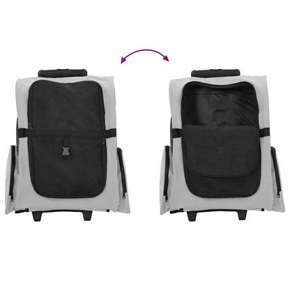 Trolley für Haustiere 3-in-1 Grau 48x32x(57-106) cm cm Oxford-Gewebe