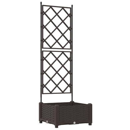 Gartenpflanzer mit Gitter Braun 40 x 40 x 125,5 cm PP