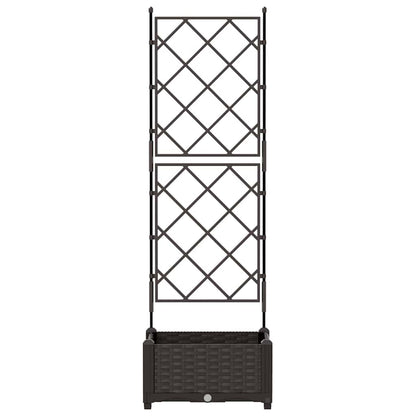 Gartenpflanzer mit Gitter Braun 40 x 40 x 125,5 cm PP