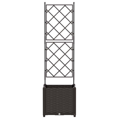 Gartenpflanzer mit Gitter Braun 40 x 40 x 143 cm PP