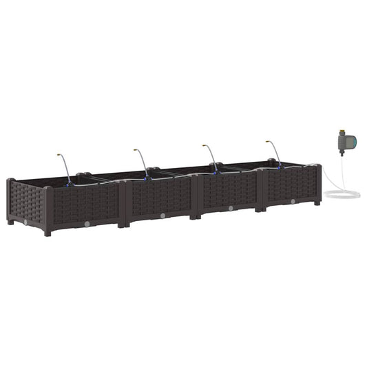 Gartenpflanzer Braun 160 x 40 x 22 cm Stahl