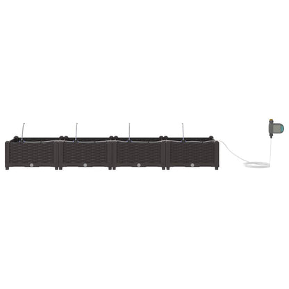 Gartenpflanzer Braun 160 x 40 x 22 cm Stahl