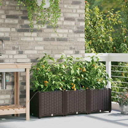 Gartenpflanzer Braun 120 x 40 x 37.5 cm Stahl