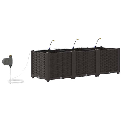 Gartenpflanzer Braun 120 x 40 x 37.5 cm Stahl