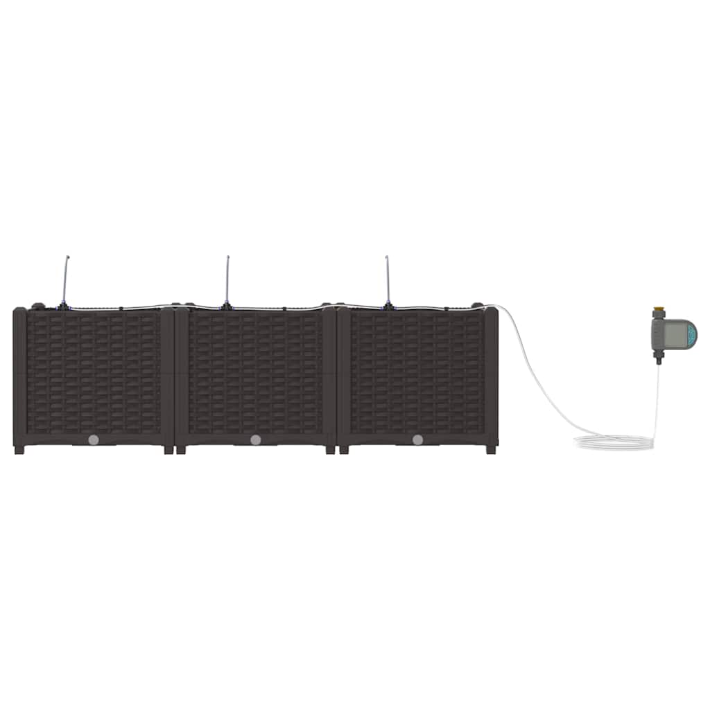 Gartenpflanzer Braun 120 x 40 x 37.5 cm Stahl